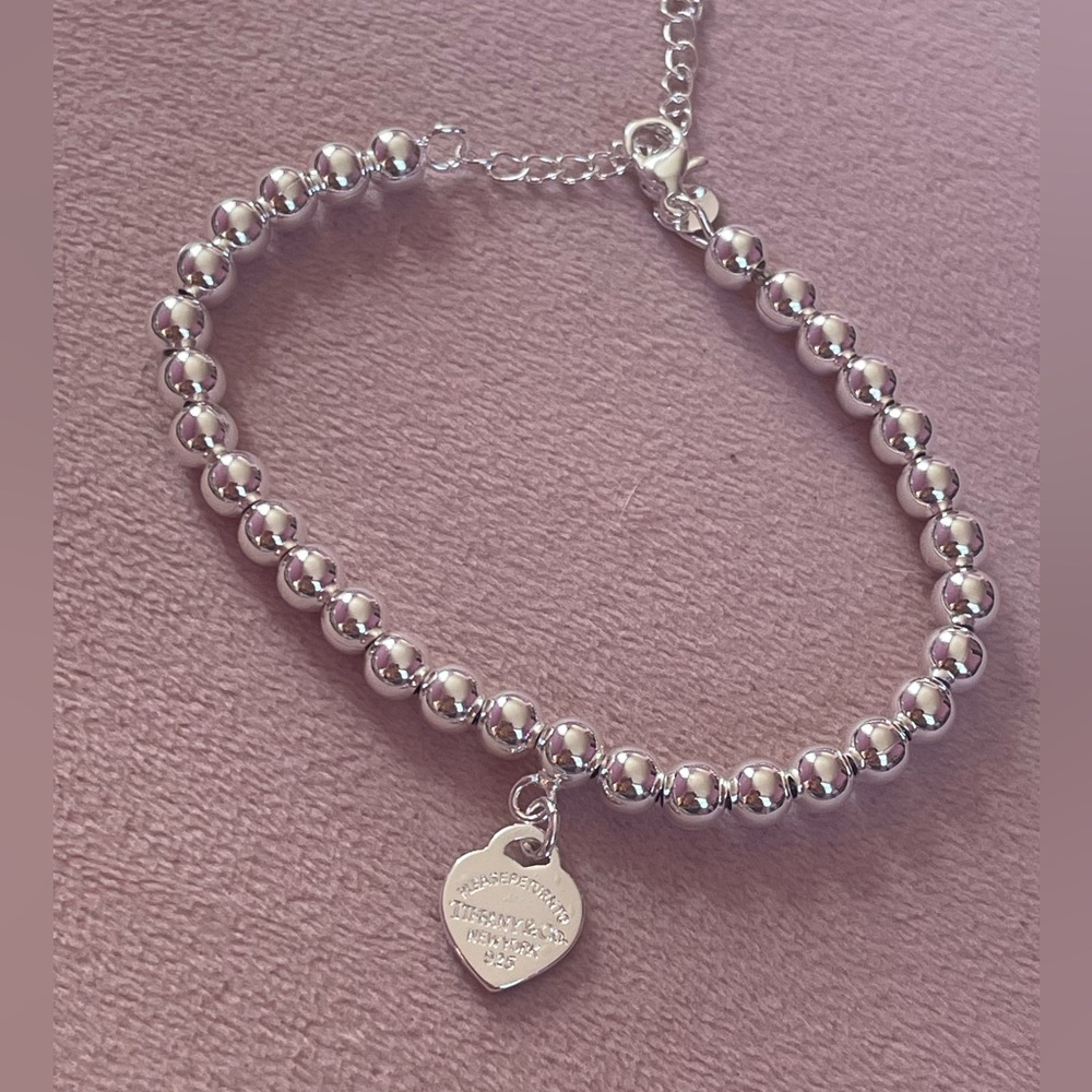Tiffany and Co Pink heart bracelet